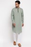 Contrast Placket Cotton Panjabi