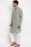 Contrast Placket Cotton Panjabi