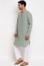 Contrast Placket Cotton Panjabi