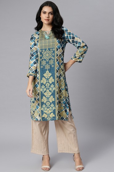 Aztec Print Tunic with Tassels