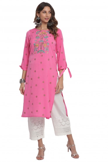 Accent Sleeved Floral Print Tunic
