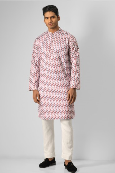 Geometric Print Panjabi