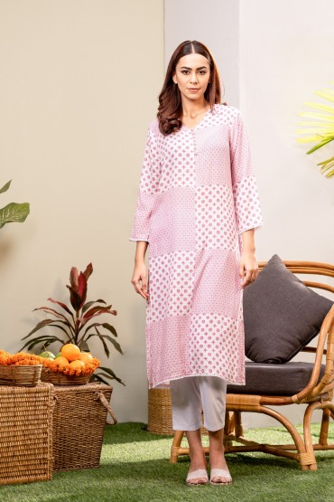 Checkered Print Single Tunic