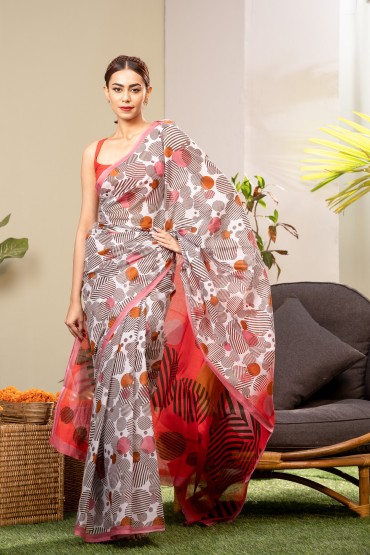 Printed Cotton Sari