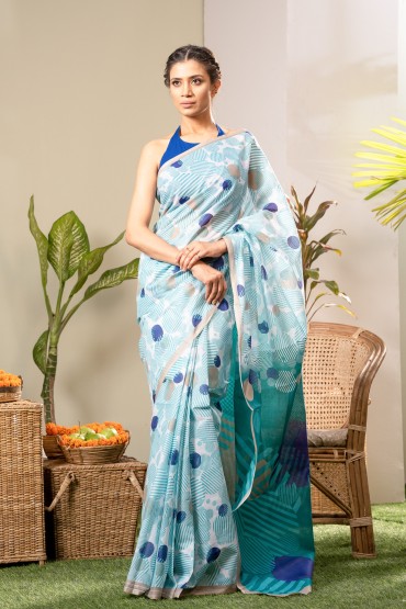 Printed Cotton Sari