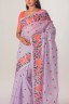 Floral Embroidered Cotton Sari