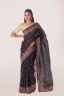 Ornate Embroidered Cotton Sari