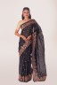 Ornate Embroidered Cotton Sari