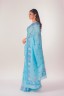 Peony Embroidered Cotton Sari
