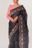 Peony Embroidered Cotton Sari