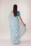 Lace Stitch Embroidered Cotton Sari