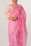 Lace Stitch Embroidered Cotton Sari