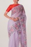 Rose Embroidered Cotton Sari