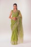 Half Silk Embroidered Floral Sari