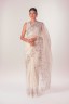 Half Silk Embroidered Floral Sari