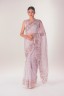 Half Silk Embroidered Floral Sari