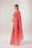 Half Silk Embroidered Floral Sari