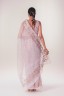 Half Silk Embroidered Floral Sari