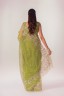 Half Silk Embroidered Floral Sari