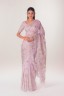 Half Silk Embroidered Lotus Sari