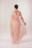 Half Silk Embroidered Lotus Sari
