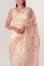 Half Silk Embroidered Lotus Sari