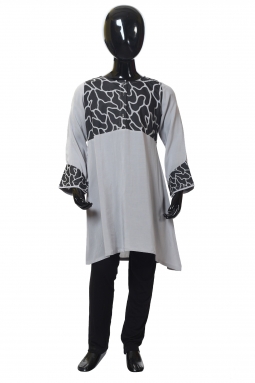 Contrast Print Tunic