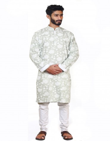 Floral Print Panjabi