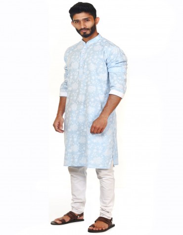 Floral Print Panjabi