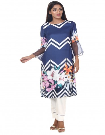 Geometric Floral Two Piece Set