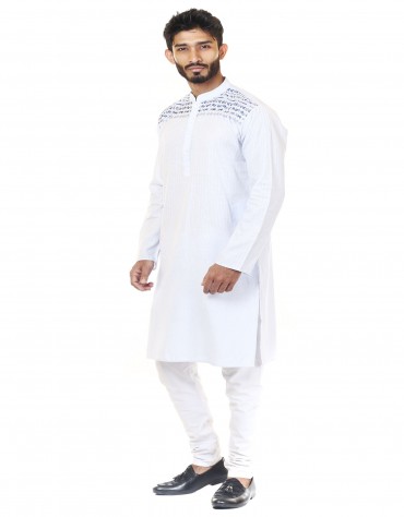 Geometric Embroidered Panjabi