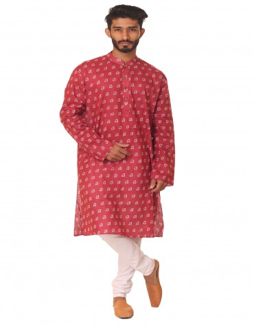Printed Cotton Panjabi