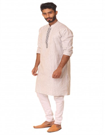Embroidered Cotton Panjabi