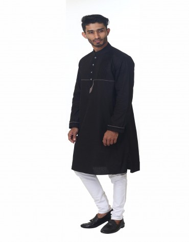 Cotton Panjabi with Pleats