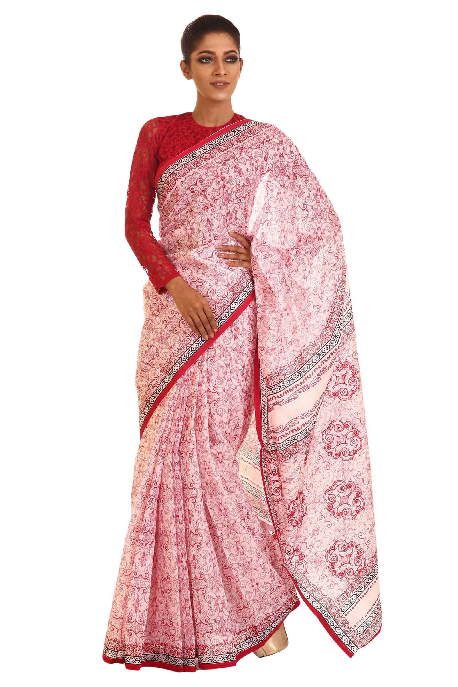 cotton printed sari