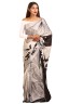 Abstract Print Silk Sari