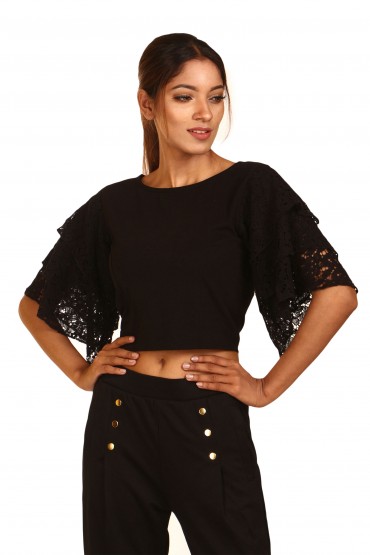 Knit Ethnic Sari Blouse