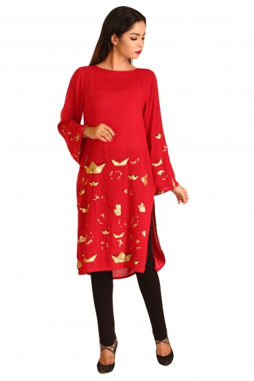 Funky Boat Print Tunic