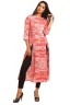 Side-Slit Abstract Print Tunic