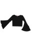 Bell-Sleeved Knit Sari Blouse