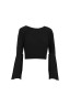 Bell-Sleeved Knit Sari Blouse