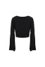 Bell-Sleeved Knit Sari Blouse